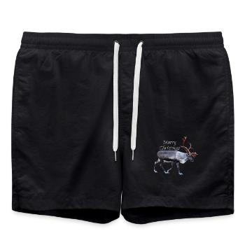 Joyeux Noël - Short de bain - noir - Devant - AI Model Male 185 light (185cm)