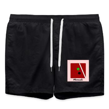 MOMENTS DE TENNIS SECONDES CRITIQUES - Short de bain - noir - Devant - AI Model Male 185 light (185cm)
