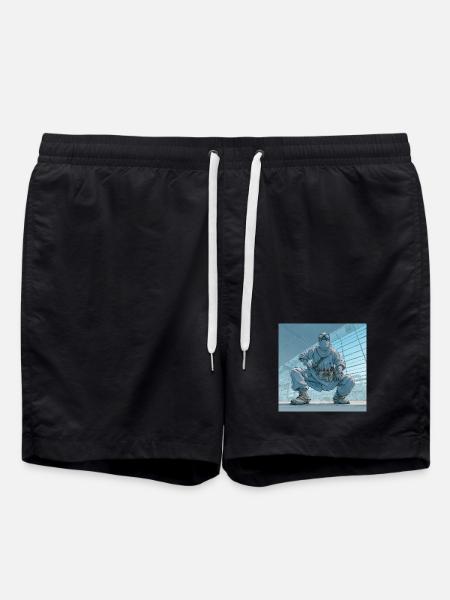 Facility Ninja – Niemand sieht mich, aber alles lä - Badeshorts - Schwarz