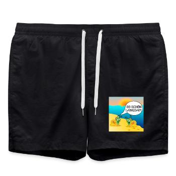 SCHNECKEN SONNENUNTERGANG STRAND - Badeshorts - Schwarz - Vorne - AI Model Male 185 light (185cm)