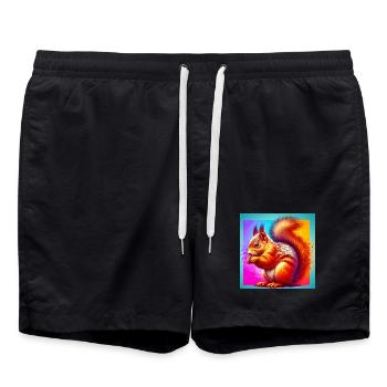 squirrel - Swim Trunks - black - Front - AI Model Male 185 light (185cm)