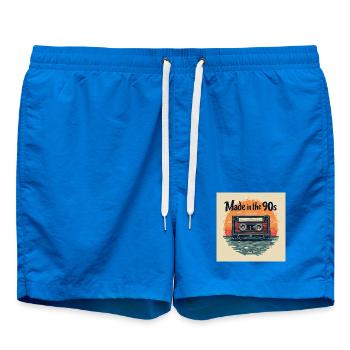 Conception audio rétro de la cassette - Short de bain - cobalt blue - Devant