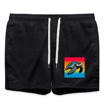 turtle - Swim Trunks - black - Front - AI Model Male 185 light (185cm)
