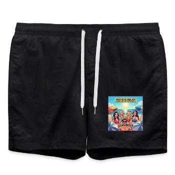 Boire jusqu’à ce que le soleil rit - Short de bain - noir - Devant - AI Model Male 185 light (185cm)