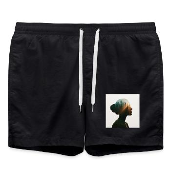 Forest Soul - Swim Trunks - black - Front - AI Model Male 185 light (185cm)