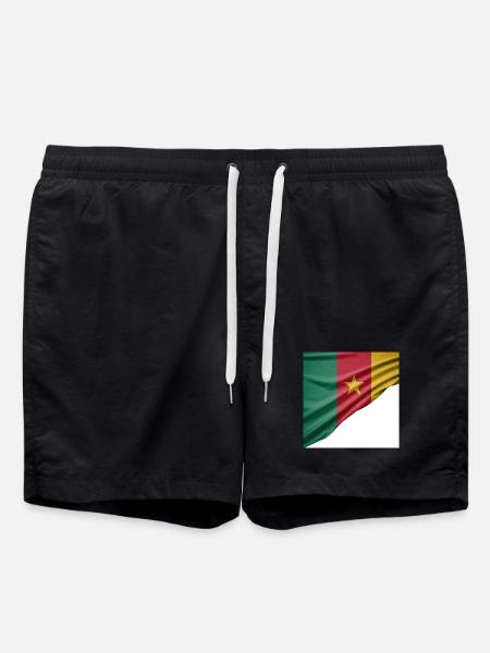 Flags of Cameroon - Swim Trunks - black
