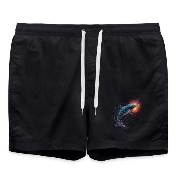 Delfin - Badeshorts - Schwarz - Vorne - AI Model Male 185 light (185cm)