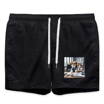 Professional Cosplay Dogs - Swim Trunks - black - Front - AI Model Male 185 light (185cm)