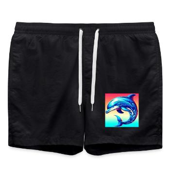 dauphin - Short de bain - noir - Devant - AI Model Male 185 light (185cm)