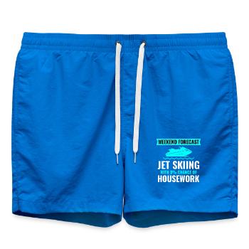 Weekend Forecast Jet Skiing No Housework  - Swim Trunks - cobalt blue - Front