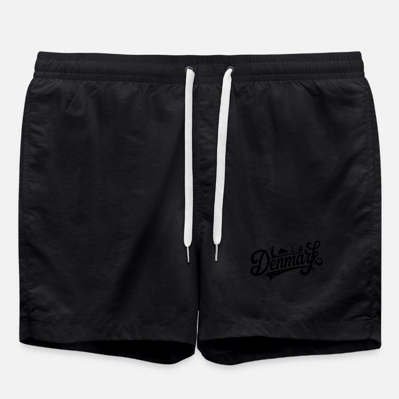 Denmark - Souvenir Design - Swim Trunks - black