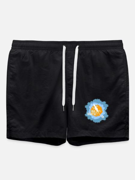 Lizard mit Inselmotiv und Textdesign - Badeshorts - Schwarz