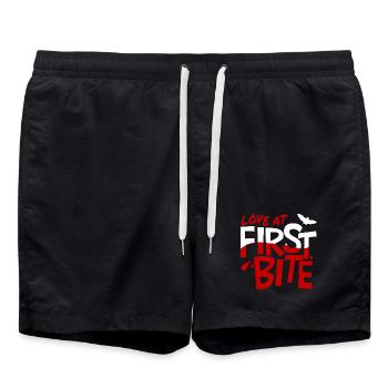 Coup de foudre à la première bouchée - Short de bain - noir - Devant - AI Model Male 185 light (185cm)