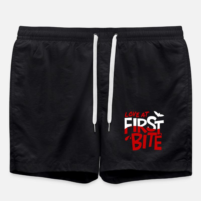 Love_at_first_bite - Swim Trunks - black