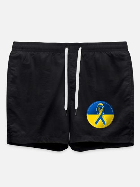 Solidarity Peace Ukraine Demonstration - Swim Trunks - black