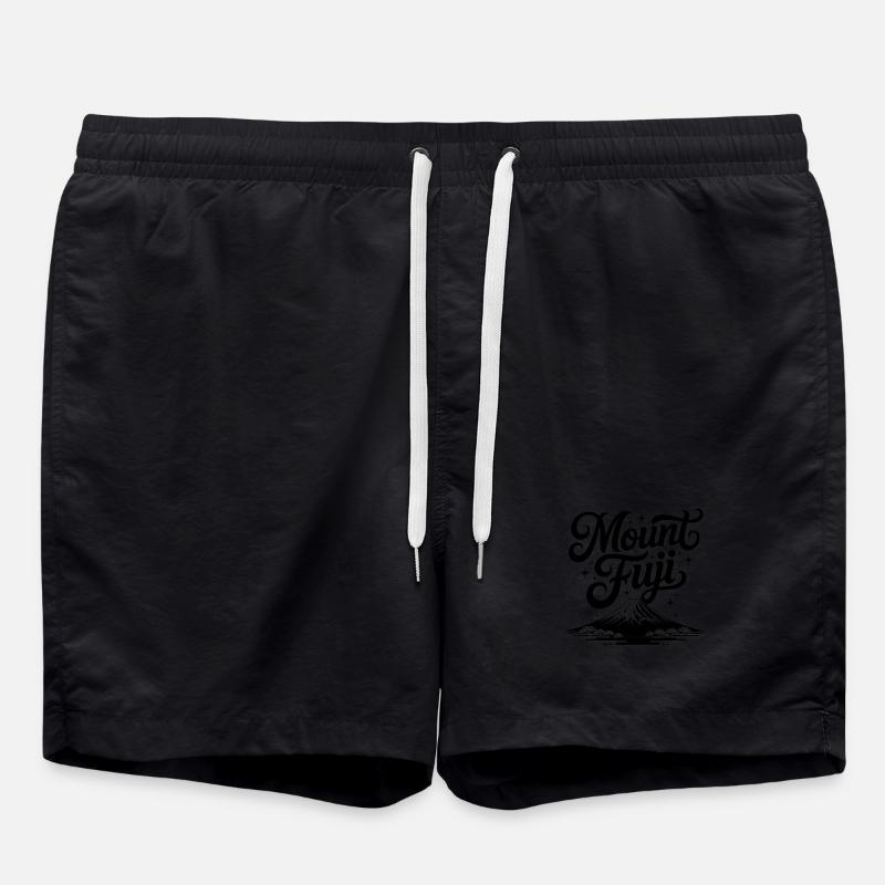 Berg Fuji – Souvenir-Design - Badeshorts - Schwarz