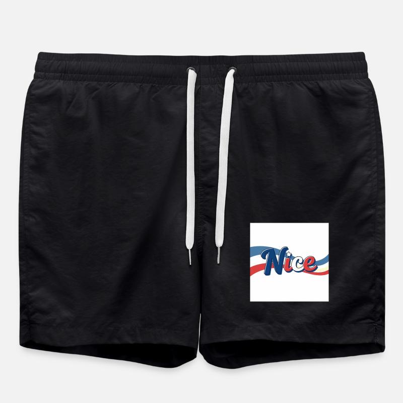 Nice Souvenir an Nizza - Badeshorts - Schwarz