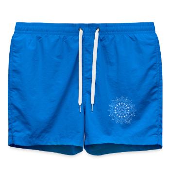 Geometrisches Mandala Muster - Badeshorts - Cobalt blue - Vorne