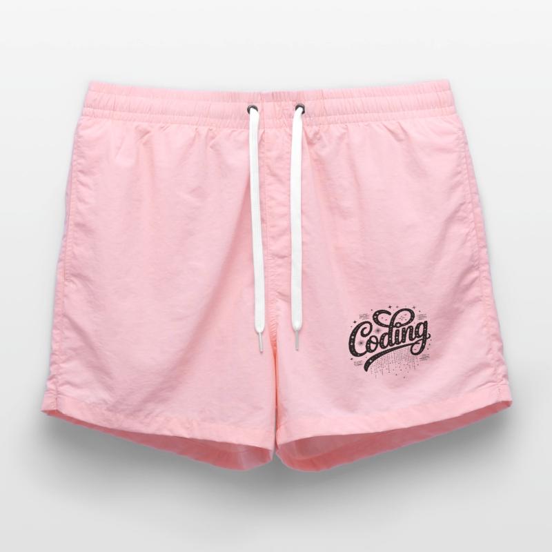 Coding - Cool Technology Design Swim Trunks