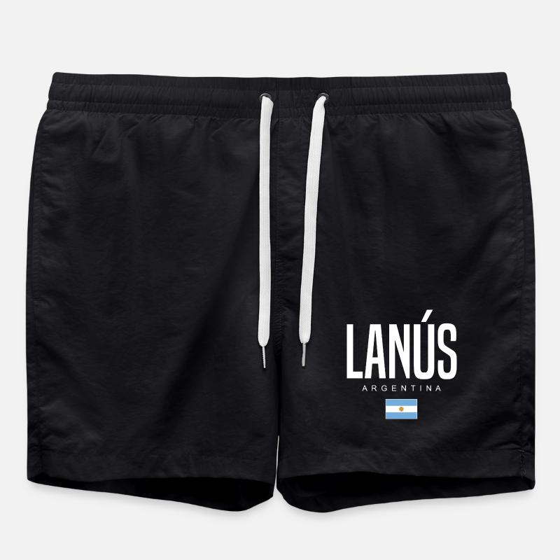 Lanús Argentina Argentinian - Swim Trunks - black