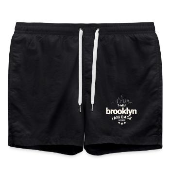 Design Brooklyn Retour à la Maison - Short de bain - noir - Devant - AI Model Male 185 light (185cm)
