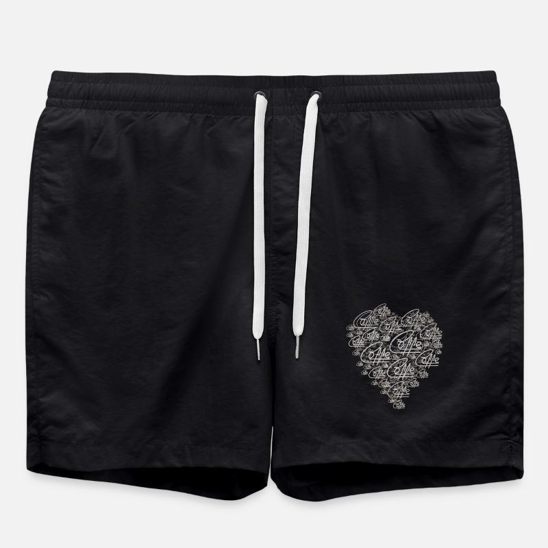 Liebe zum Kaffee V3 - Badeshorts - Schwarz