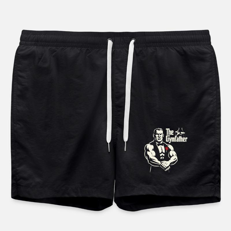 Das GymFather Bold Poster-Design - Badeshorts - Schwarz