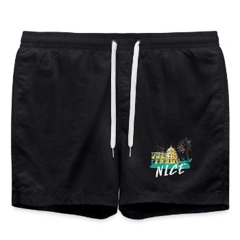 Nice Architecture sur la Promenade des Anglais - Short de bain - noir - Devant - AI Model Male 185 light (185cm)