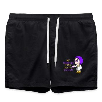 Chimie Chimiste Professeur de chimie Drôle de science - Short de bain - noir - Devant - AI Model Male 185 light (185cm)