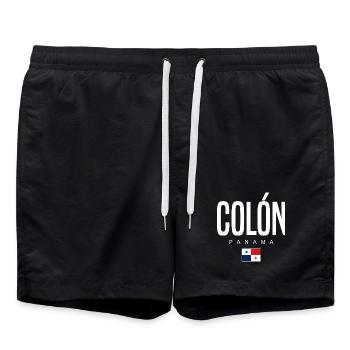 Colón Panama Panaméen - Short de bain - noir - Devant - AI Model Male 185 light (185cm)