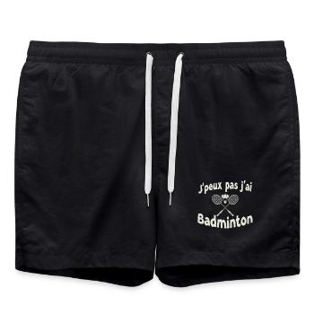 Ich habe kein Badminton - Badeshorts - Schwarz - Vorne - AI Model Male 185 light (185cm)
