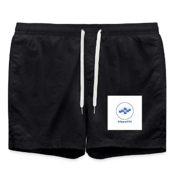 TeamETH node network - Swim Trunks - black - Front - AI Model Male 185 light (185cm)