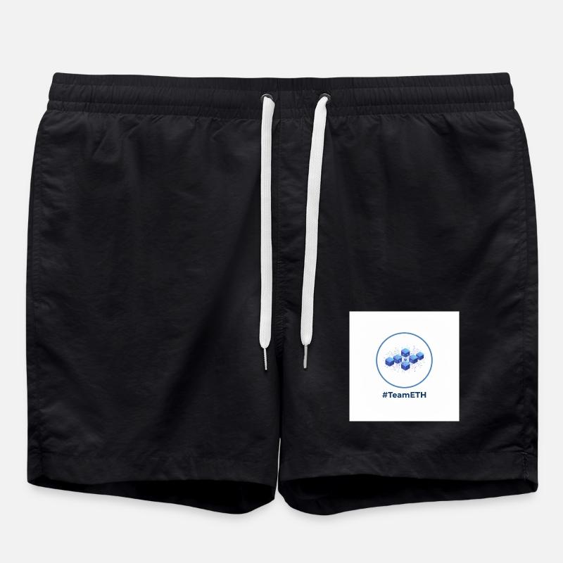 TeamETH Knoten Netzwerk - Badeshorts - Schwarz