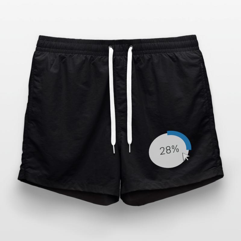 Blauer Fortschritt Ring IT Software PC Computer  Badeshorts