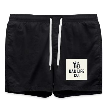 Dad Life Co Werkzeug Flaschen - Badeshorts - Schwarz - Vorne - AI Model Male 185 light (185cm)