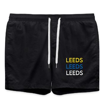 Leeds City Identity Trio - Swim Trunks - black - Front - AI Model Male 185 light (185cm)