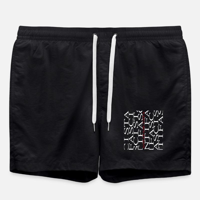 Typographie antifasciste Collage Antifascista - Short de bain - noir