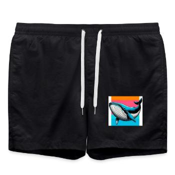 baleine - Short de bain - noir - Devant - AI Model Male 185 light (185cm)