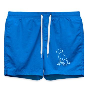 Croquis de chien assis – Motif animalier - Short de bain - cobalt blue - Devant