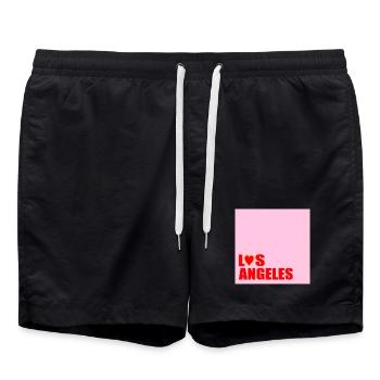 HERZ LOS ANGELES USA - Badeshorts - Schwarz - Vorne - AI Model Male 185 light (185cm)