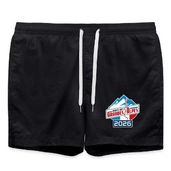 Route des Grandes Alpes | Color | 2026 - Badeshorts - Schwarz - Vorne - AI Model Male 185 light (185cm)