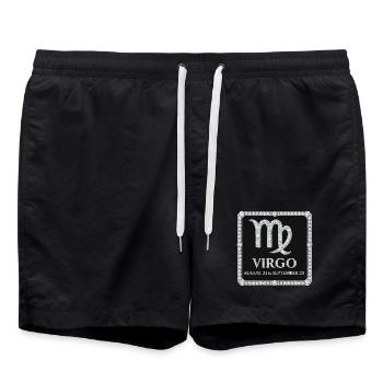 Zodiac sign Virgo - Swim Trunks - black - Front - AI Model Male 185 light (185cm)