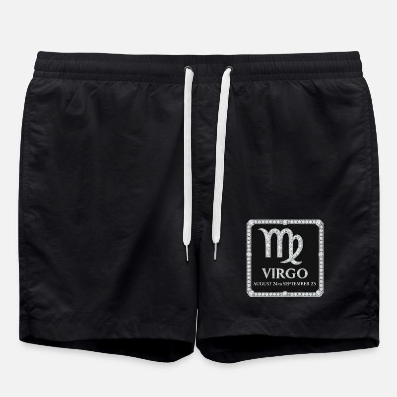 Sternzeichen Jungfrau - Badeshorts - Schwarz