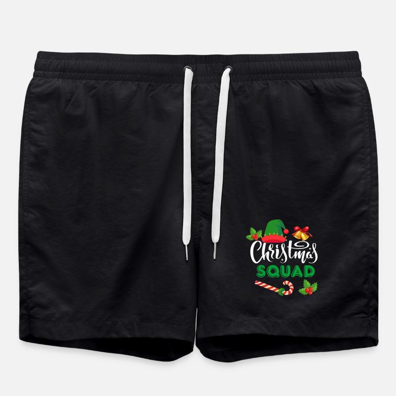 Weihnachtskader - Badeshorts - Schwarz