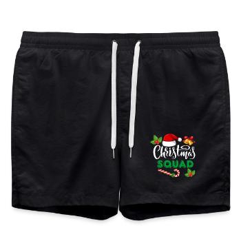 Weihnachtstrupp, Weihnachten heiraten - Badeshorts - Schwarz - Vorne - AI Model Male 185 light (185cm)