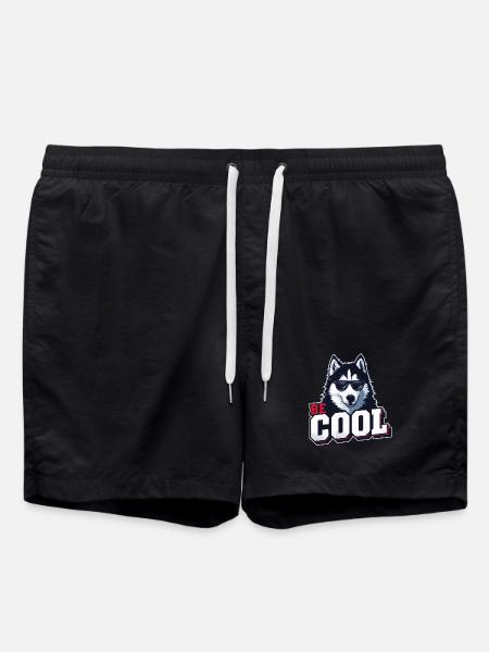 Be Cool - Siberian Husky - Swim Trunks - black