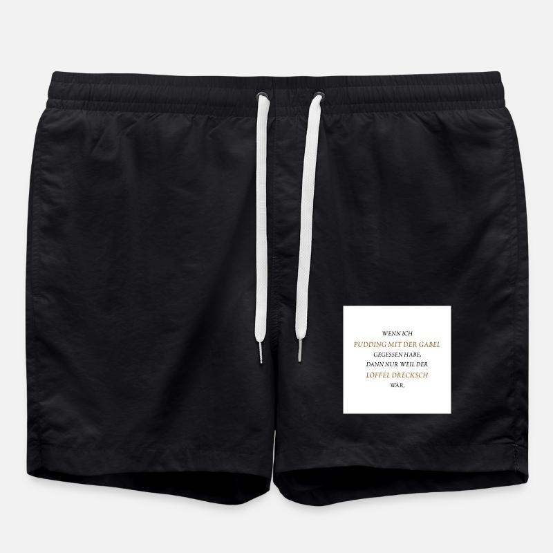 Pudding mit der Gabel - Badeshorts - Schwarz