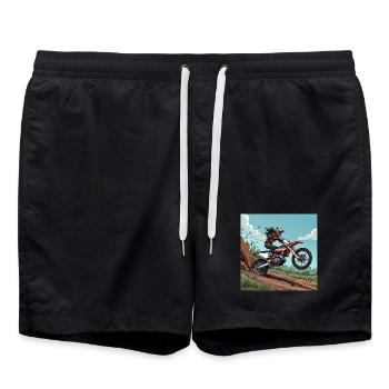 Motocross Adrenaline Trail - Swim Trunks - black - Front - AI Model Male 185 light (185cm)