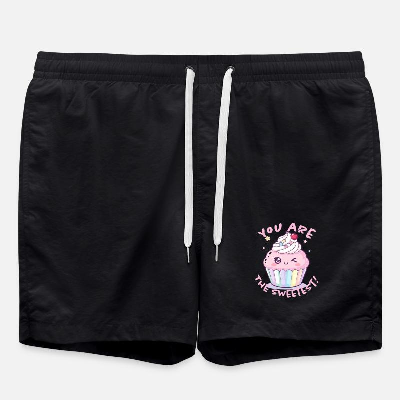 Du Bist Der Süßeste Cupcake - Badeshorts - Schwarz