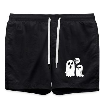 Halloween Niedliche Boo-Geister - Badeshorts - Schwarz - Vorne - AI Model Male 185 light (185cm)